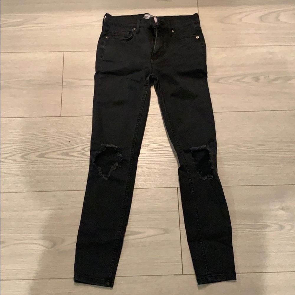 Free People distressed skinny jeans